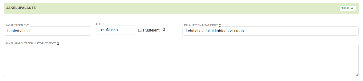 jakelupalaute