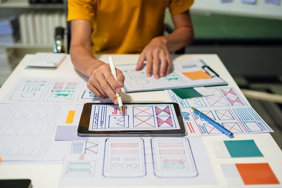 A person planning an ad campaign